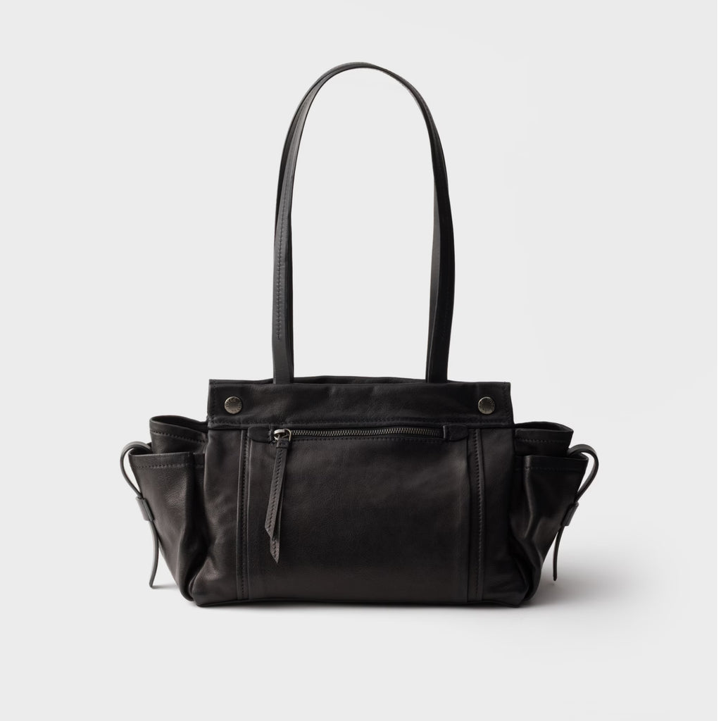 Prada Route medium leather tote bag