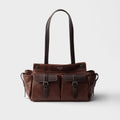 Prada Route medium leather tote bag