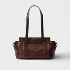 Prada Route medium leather tote bag