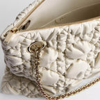 Medium Dior Crunchy Bag Latte Puffy Macrocannage Calfskin