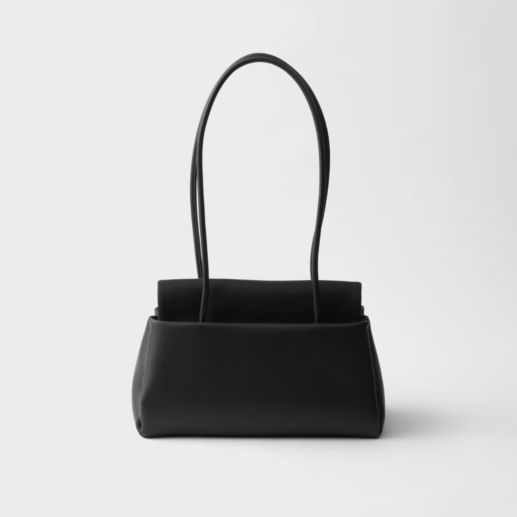 Prada Passage medium leather bag with Re-Nylon flap