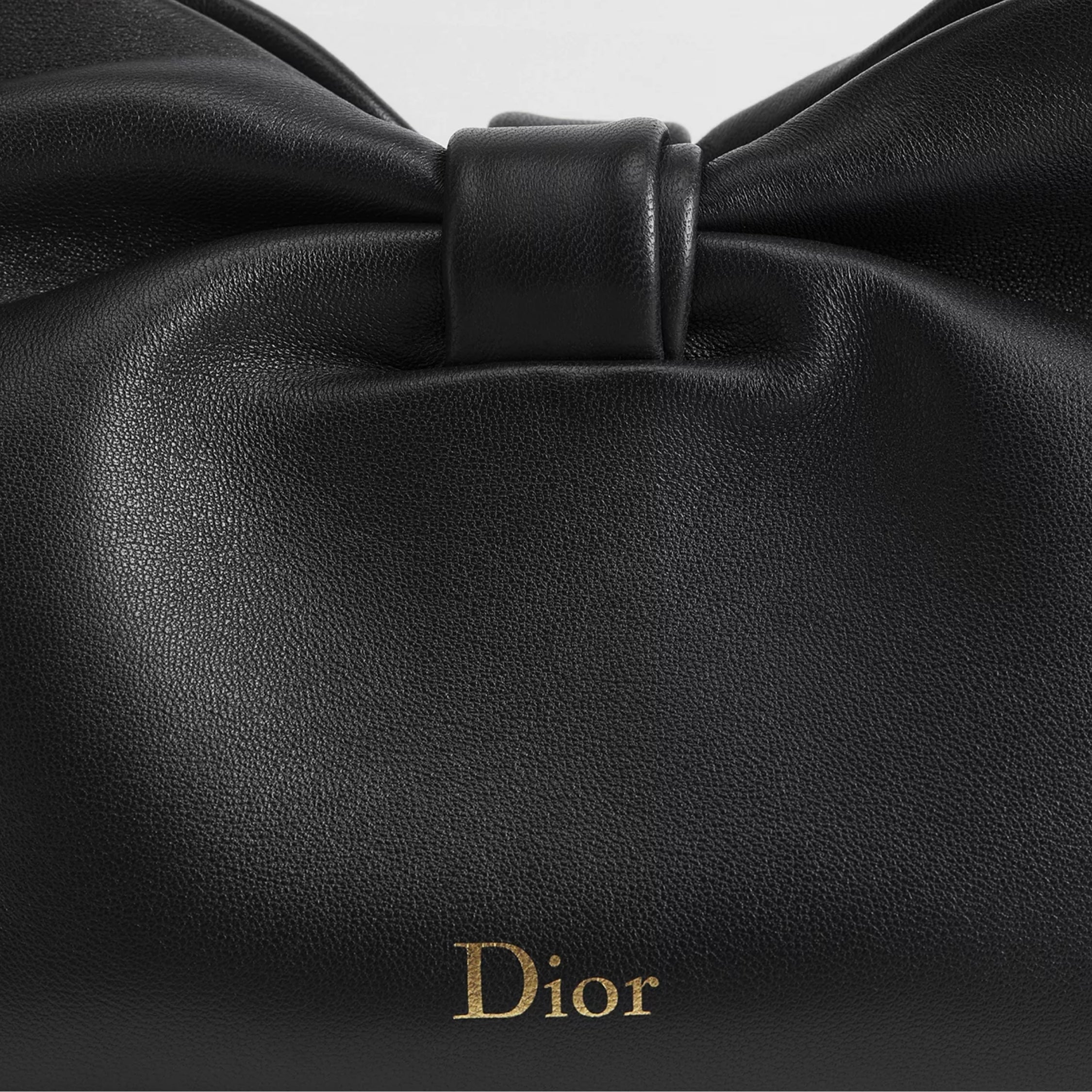 Medium Dior Bow Bag Black Lambskin