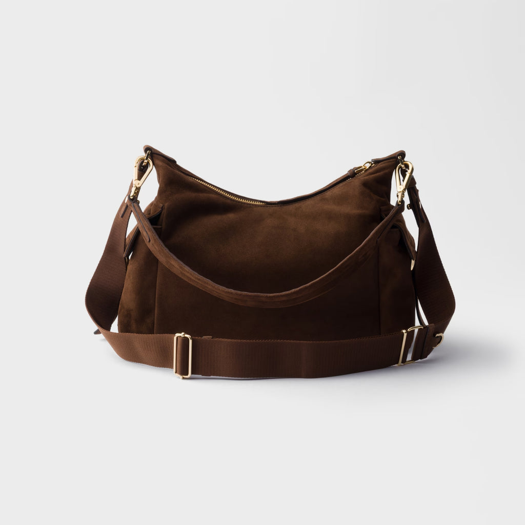 Prada Explore large suede bag