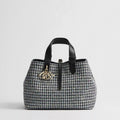 Medium Dior Toujours Bag Multicolor Houndstooth Embroidery with Sequins