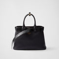 Prada Buckle medium leather and crocodile handbag