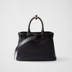 Prada Buckle medium leather and crocodile handbag