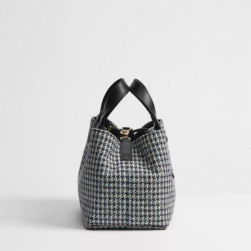 Medium Dior Toujours Bag Multicolor Houndstooth Embroidery with Sequins