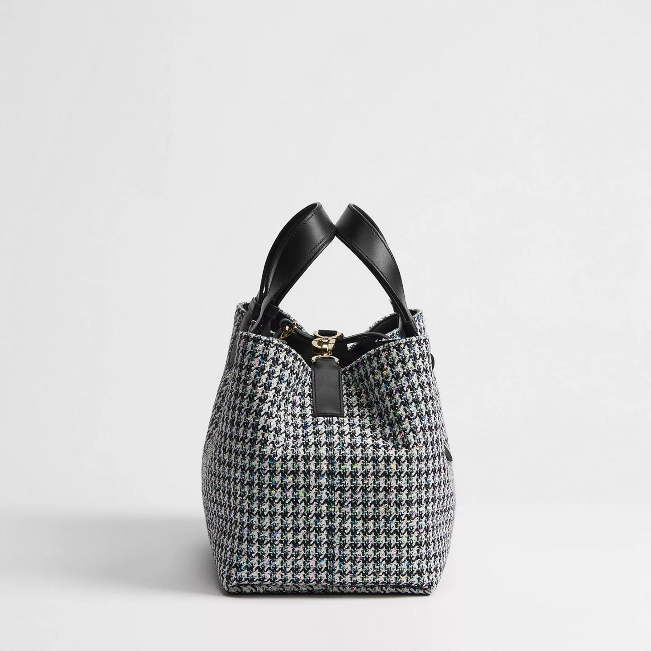 Medium Dior Toujours Bag Multicolor Houndstooth Embroidery with Sequins