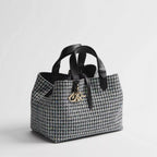 Medium Dior Toujours Bag Multicolor Houndstooth Embroidery with Sequins