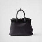 Prada Buckle medium leather and crocodile handbag