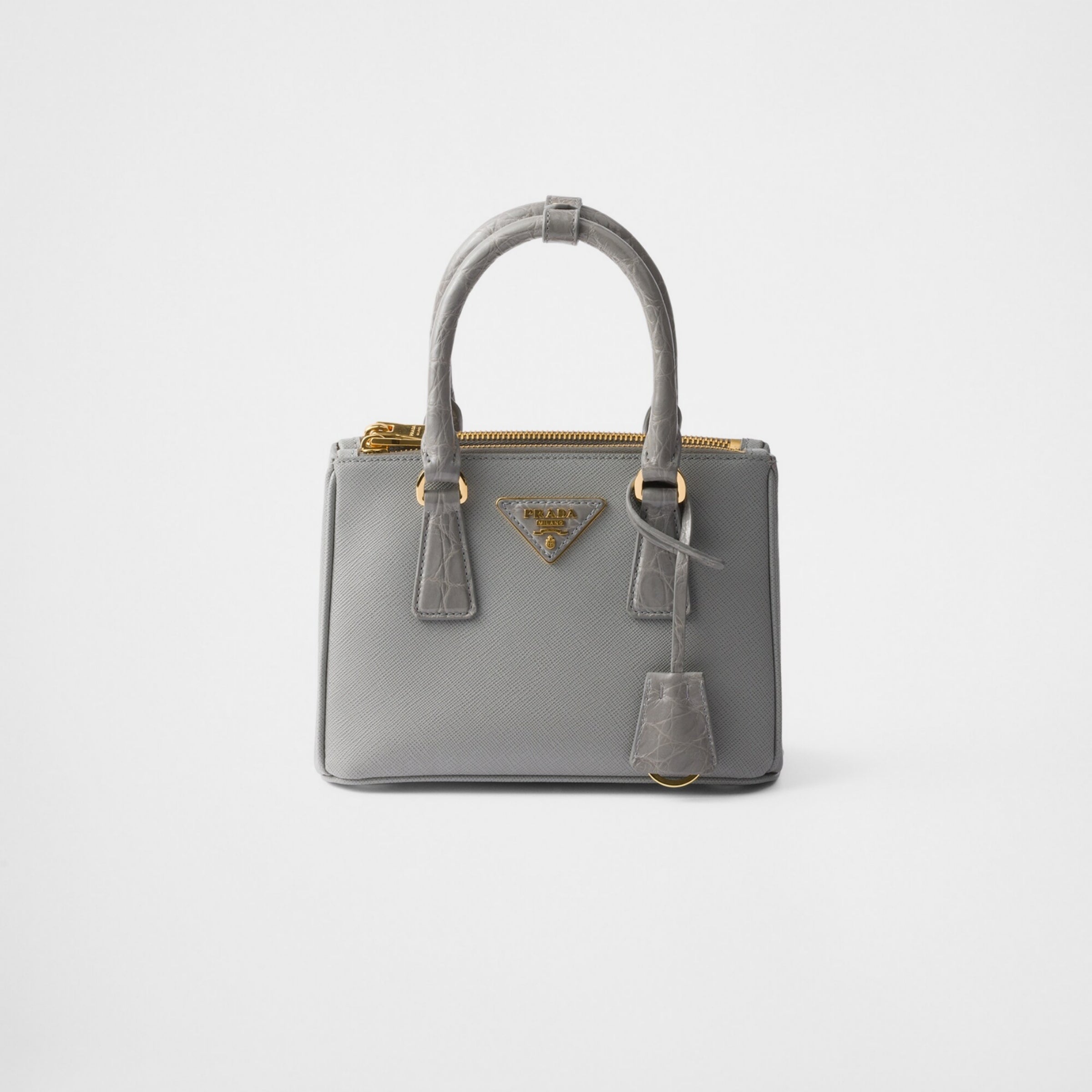 Prada Galleria mini Saffiano leather and crocodile bag