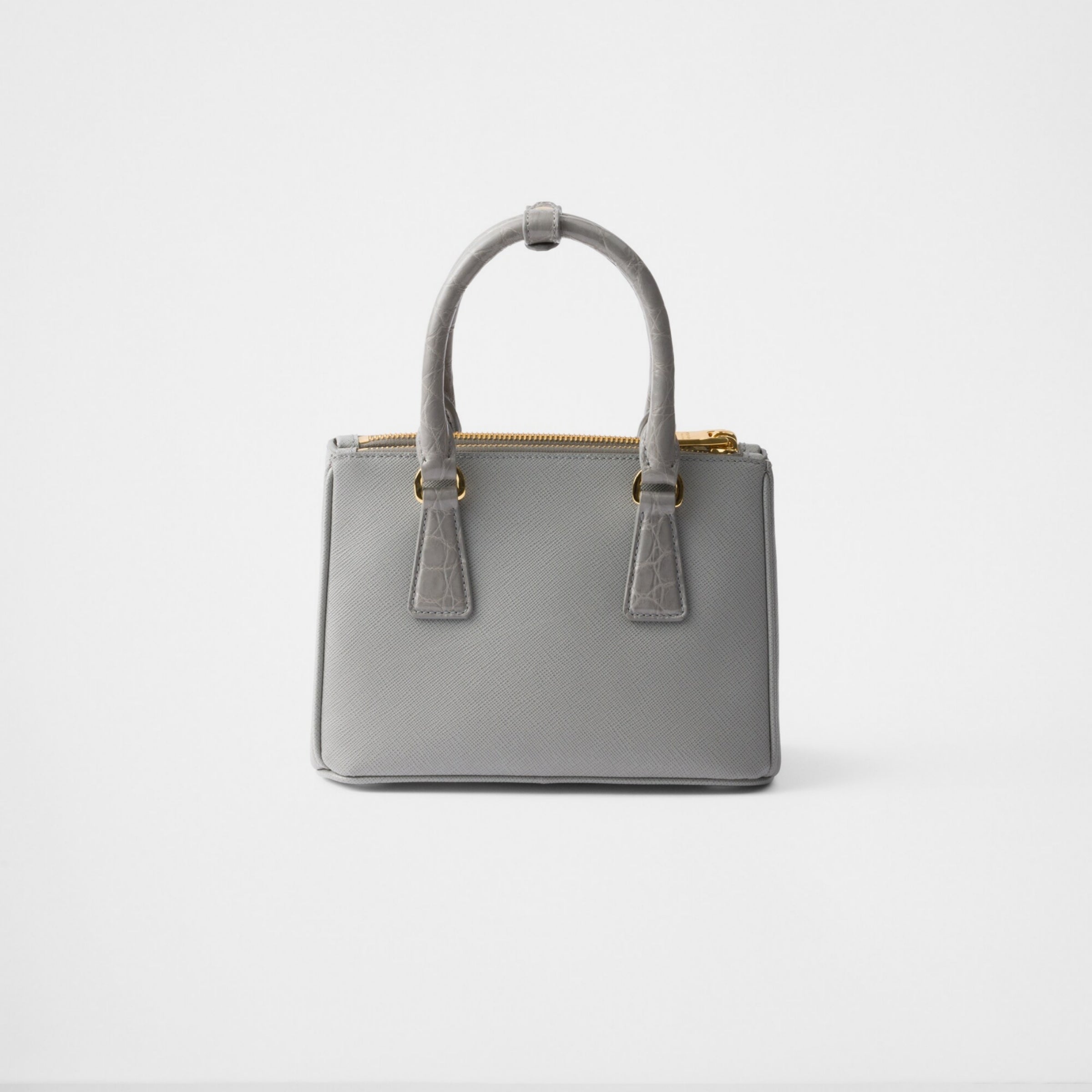 Prada Galleria mini Saffiano leather and crocodile bag