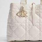 Medium Dior Toujours Bag Latte Macrocannage Calfskin