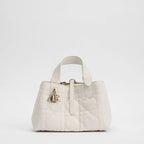 Small Dior Toujours Bag Latte Macrocannage Calfskin