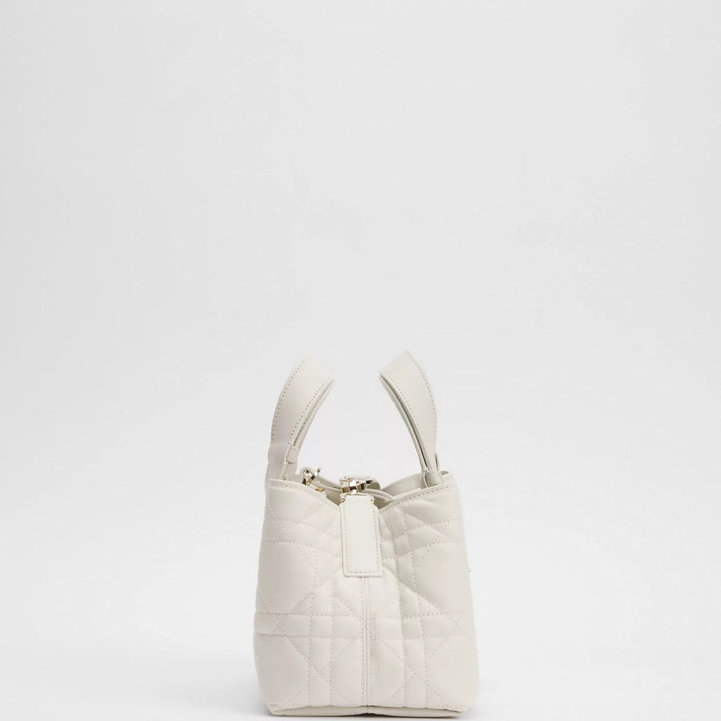 Small Dior Toujours Bag Latte Macrocannage Calfskin