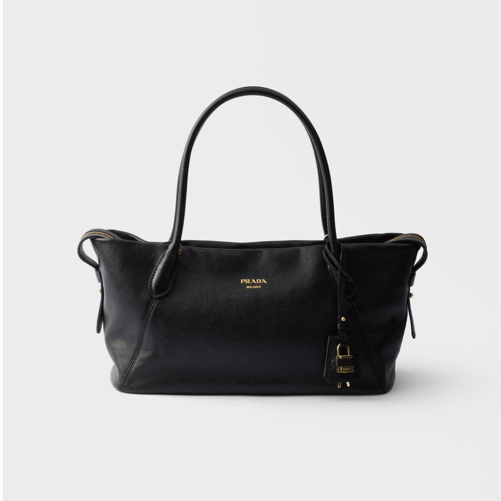 Prada Ouvert large leather tote bag