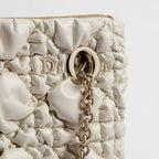 Medium Dior Crunchy Bag Latte Puffy Macrocannage Calfskin