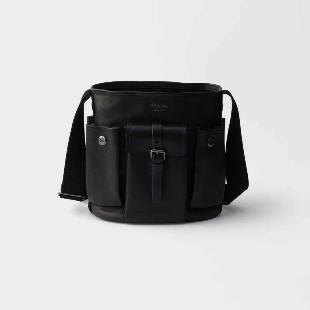 Prada Route leather mini-bucket bag