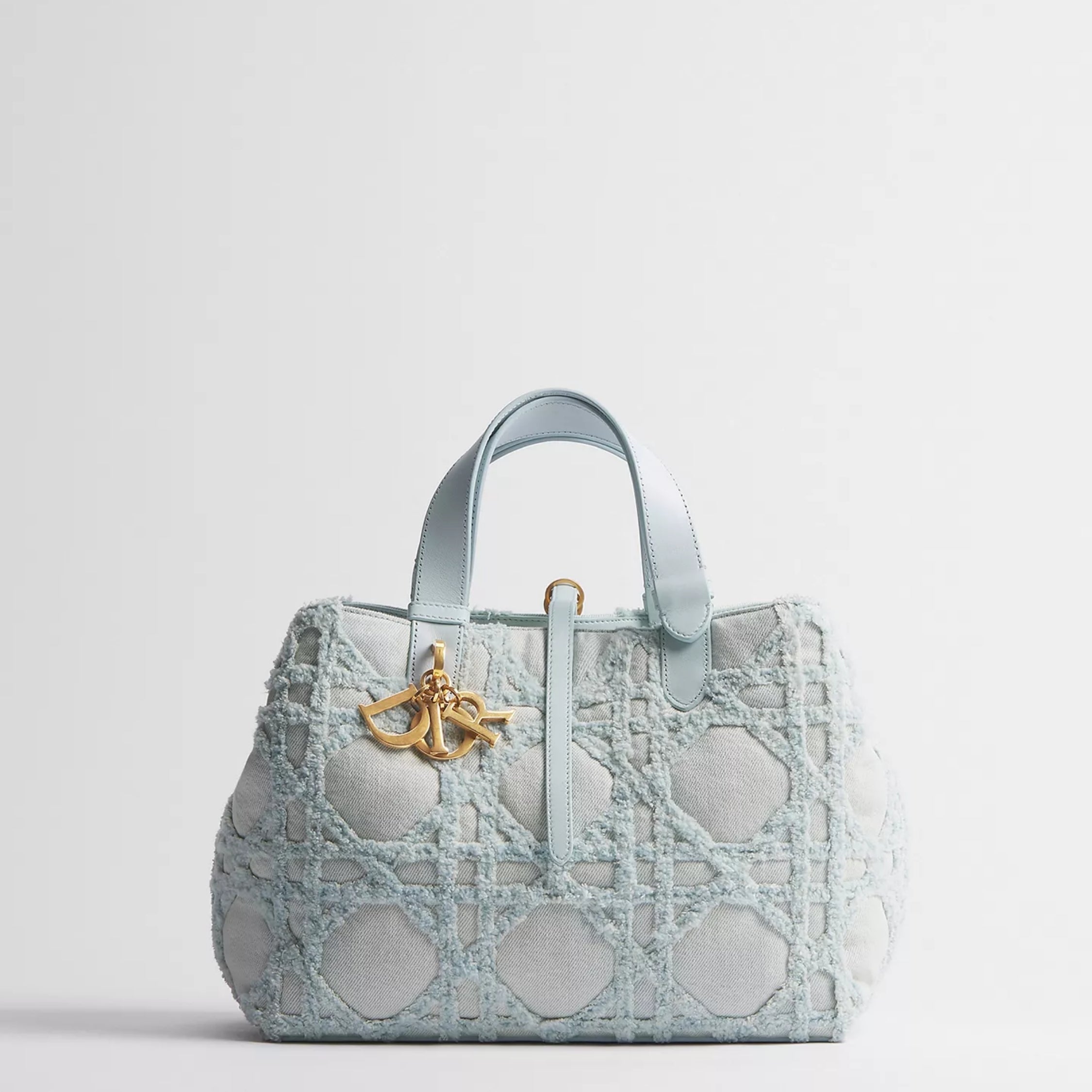 Medium Dior Toujours Bag Blue Cannage Denim