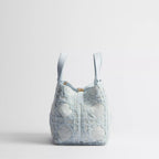 Medium Dior Toujours Bag Blue Cannage Denim