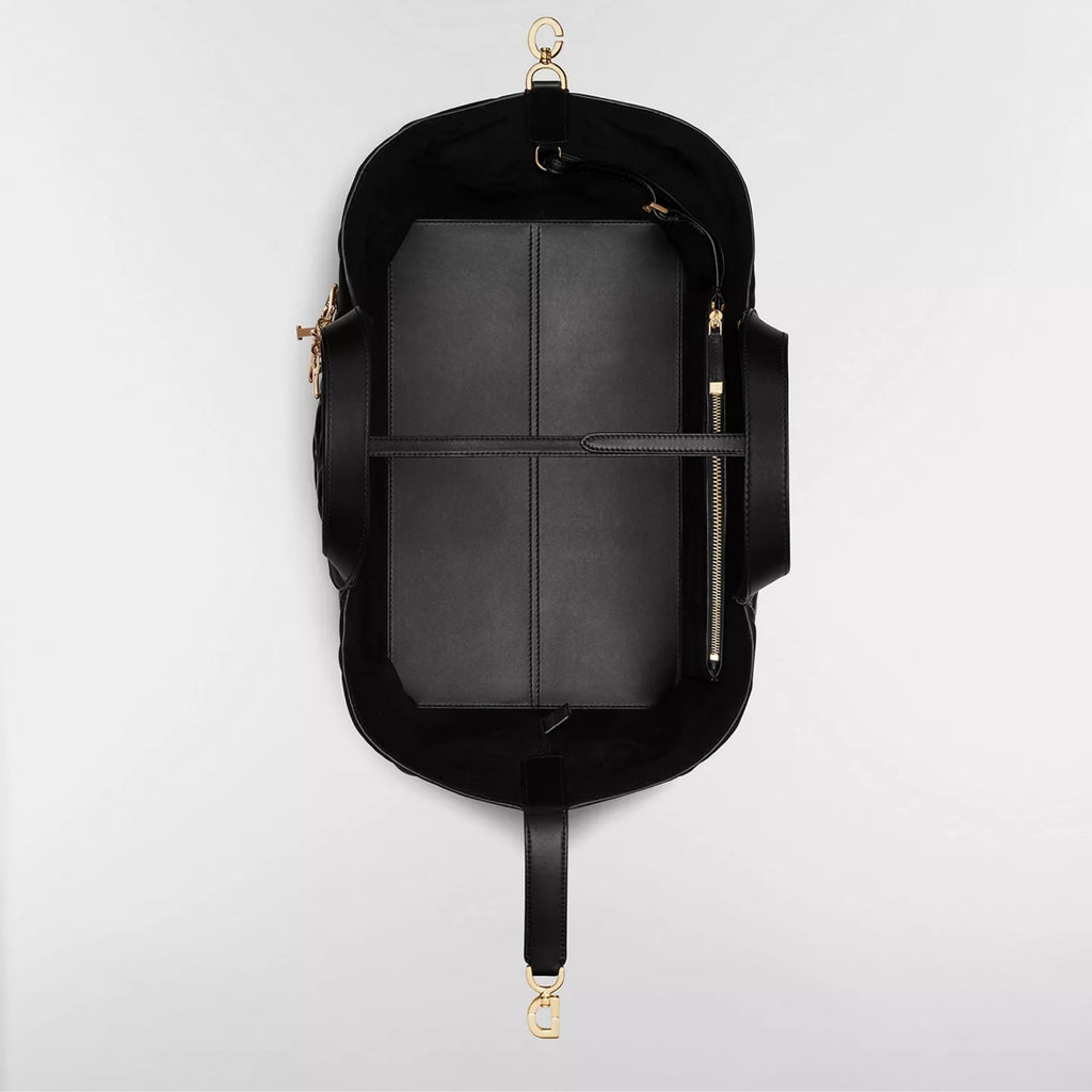 Large Dior Toujours Bag Black Macrocannage Calfskin