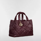 Medium Dior Toujours Bag Deep Amaranth Macrocannage Calfskin