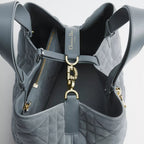 Medium Dior Toujours Bag Sky Blue Macrocannage Suede Goatskin