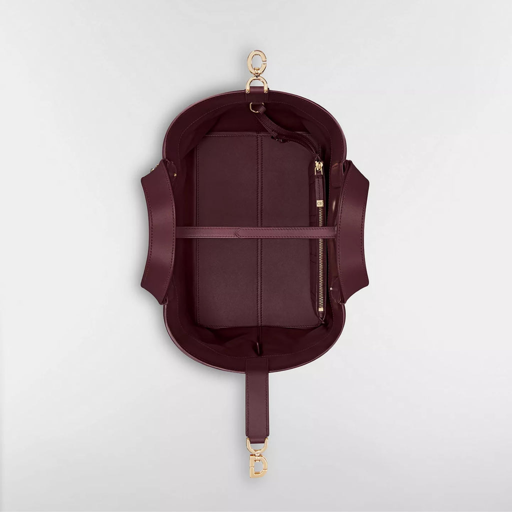 Medium Dior Toujours Bag Deep Amaranth Macrocannage Calfskin