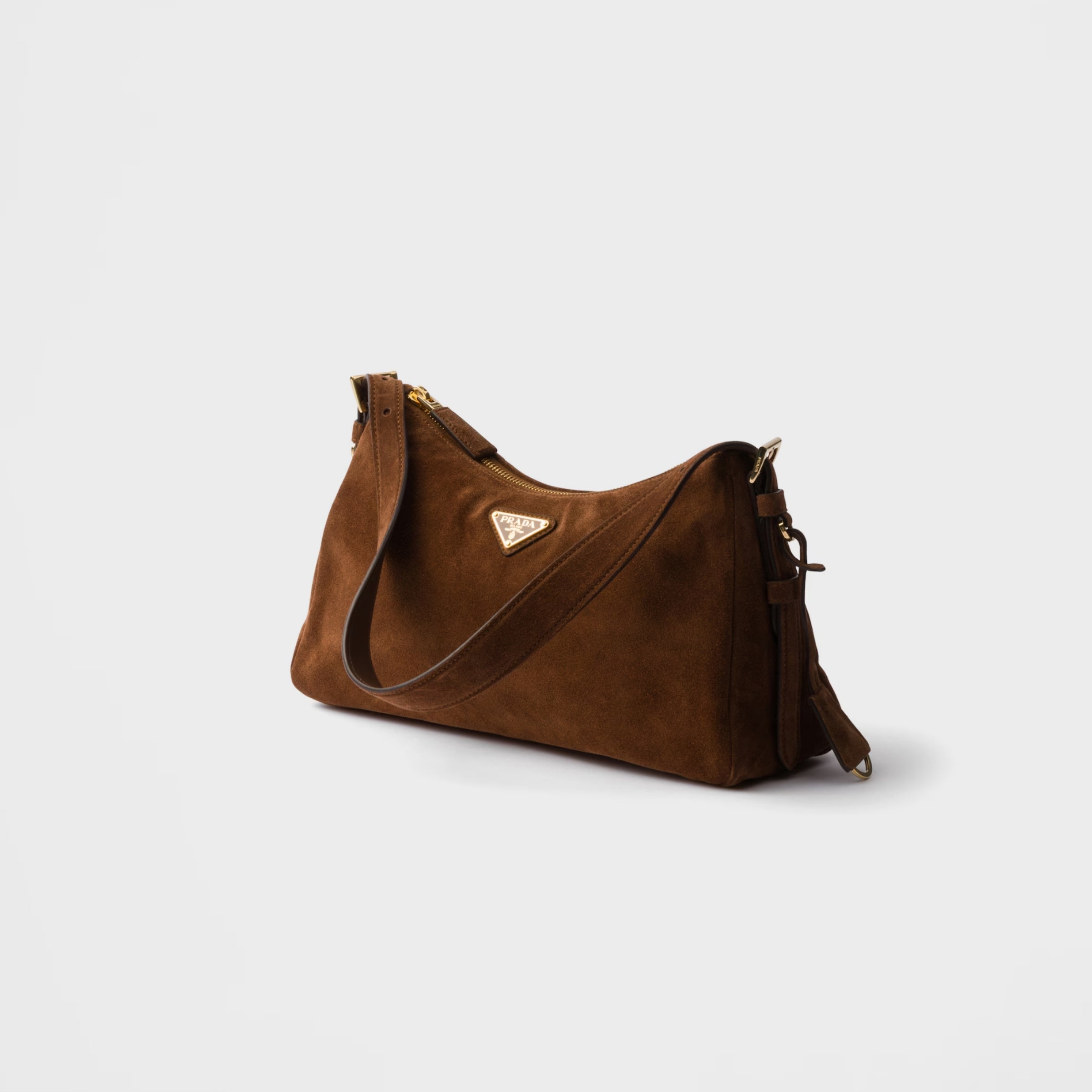 Prada Aimée medium suede shoulder bag