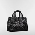 Medium Dior Toujours Bag Black Macrocannage Crinkled Calfskin