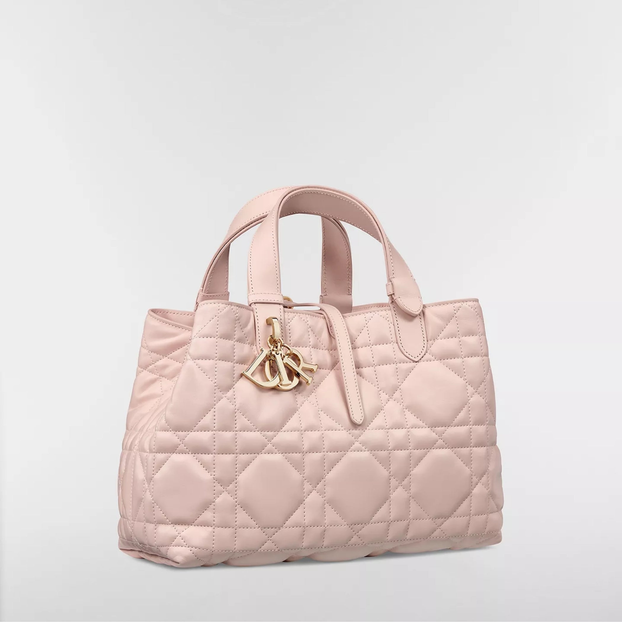 Medium Dior Toujours Bag Powder Pink Macrocannage Calfskin
