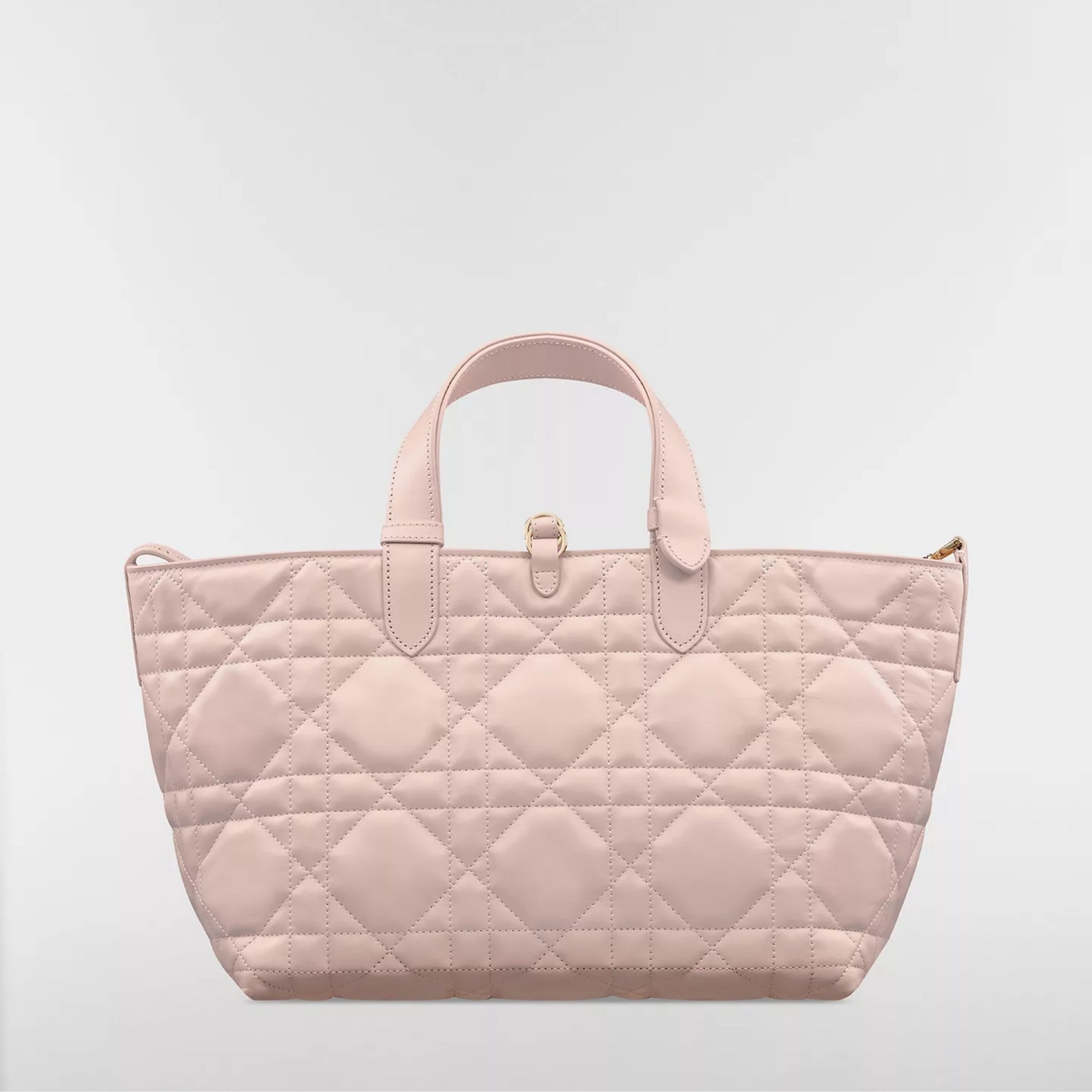 Medium Dior Toujours Bag Powder Pink Macrocannage Calfskin