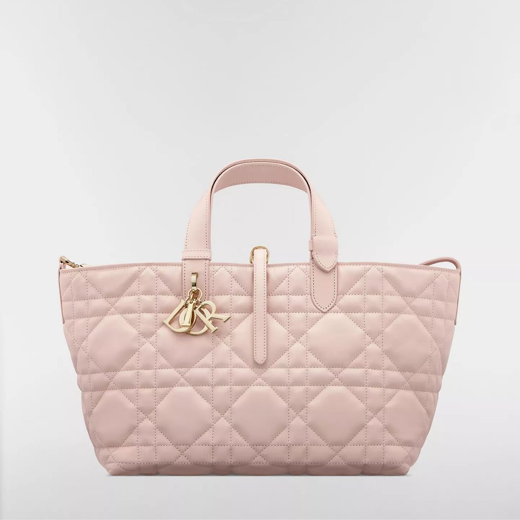 Medium Dior Toujours Bag Powder Pink Macrocannage Calfskin