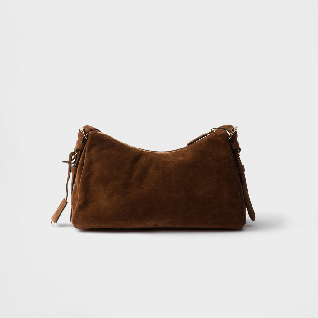 Prada Aimée medium suede shoulder bag
