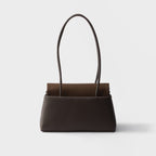 Prada Passage medium leather bag with Re-Nylon flap