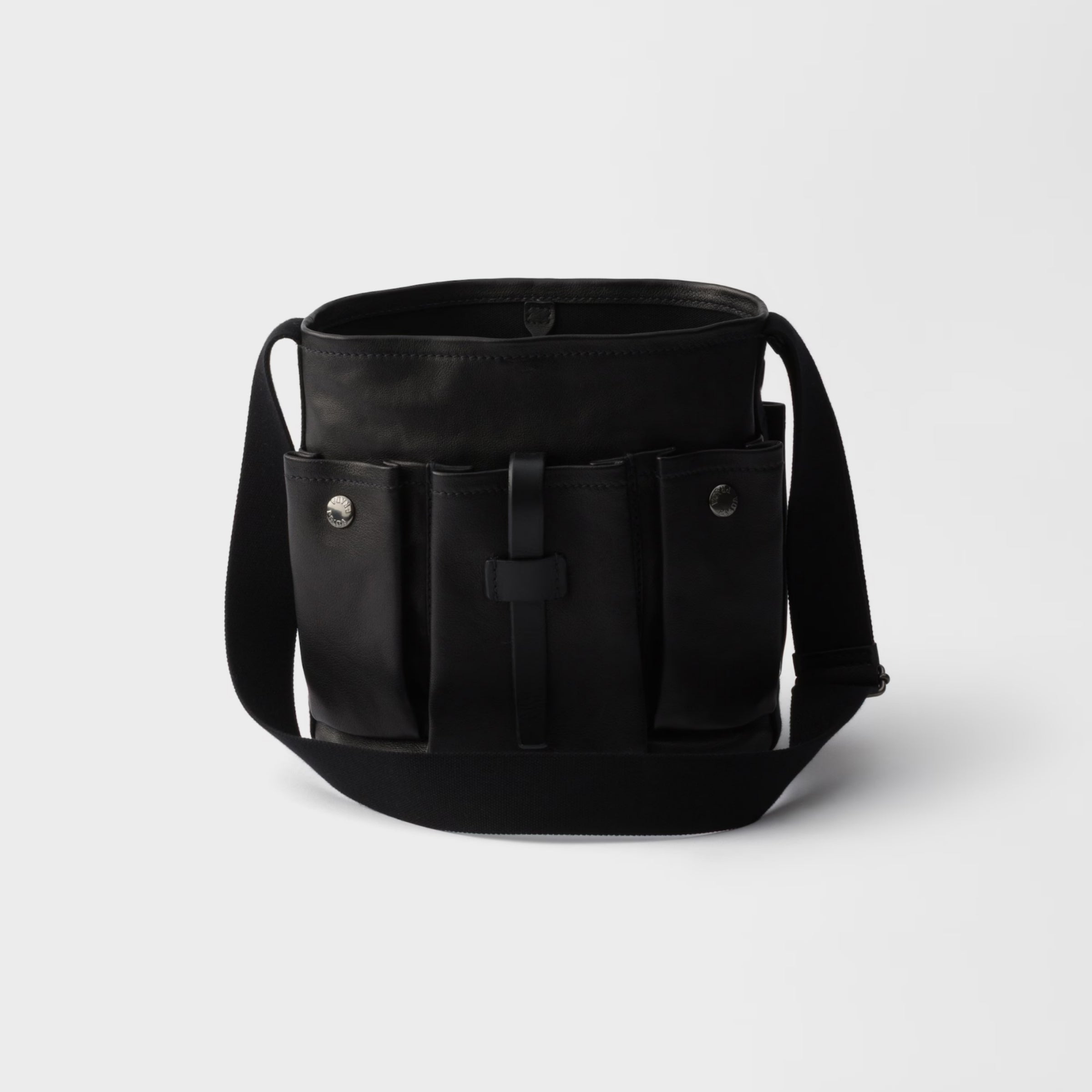 Prada Route leather mini-bucket bag