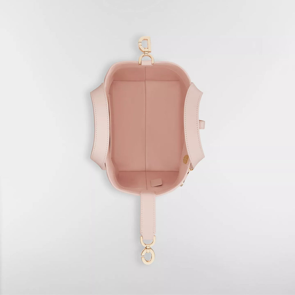 Small Dior Toujours Vertical Tote Bag Powder Pink Macrocannage Calfskin