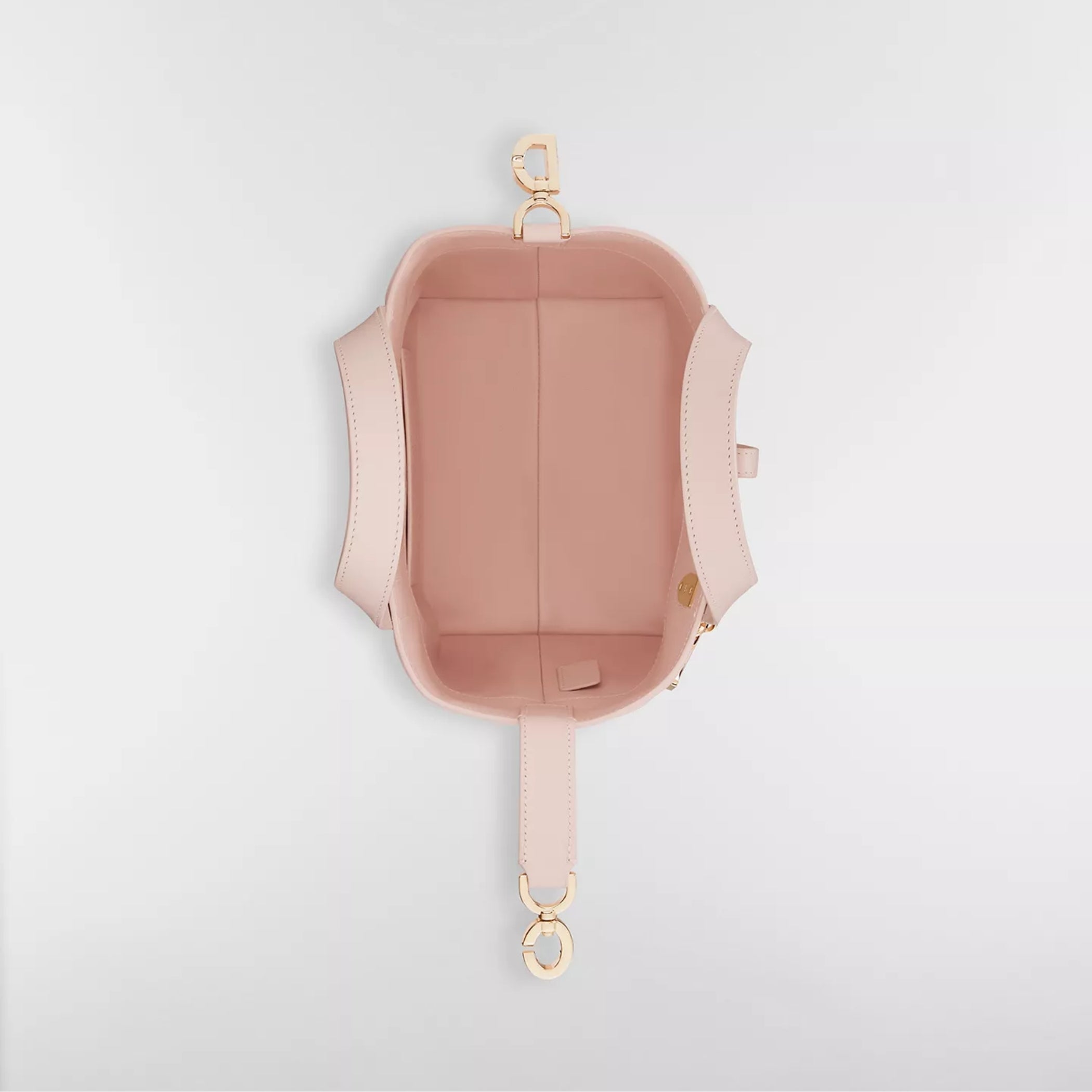 Small Dior Toujours Vertical Tote Bag Powder Pink Macrocannage Calfskin