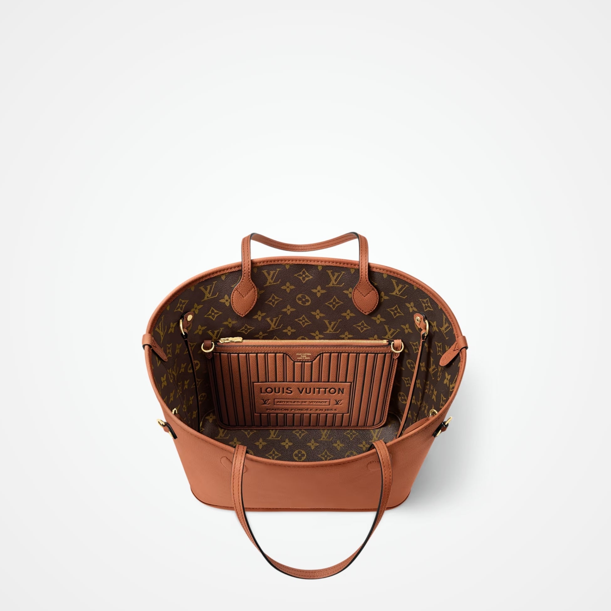 Neverfull Inside Out MM Tan