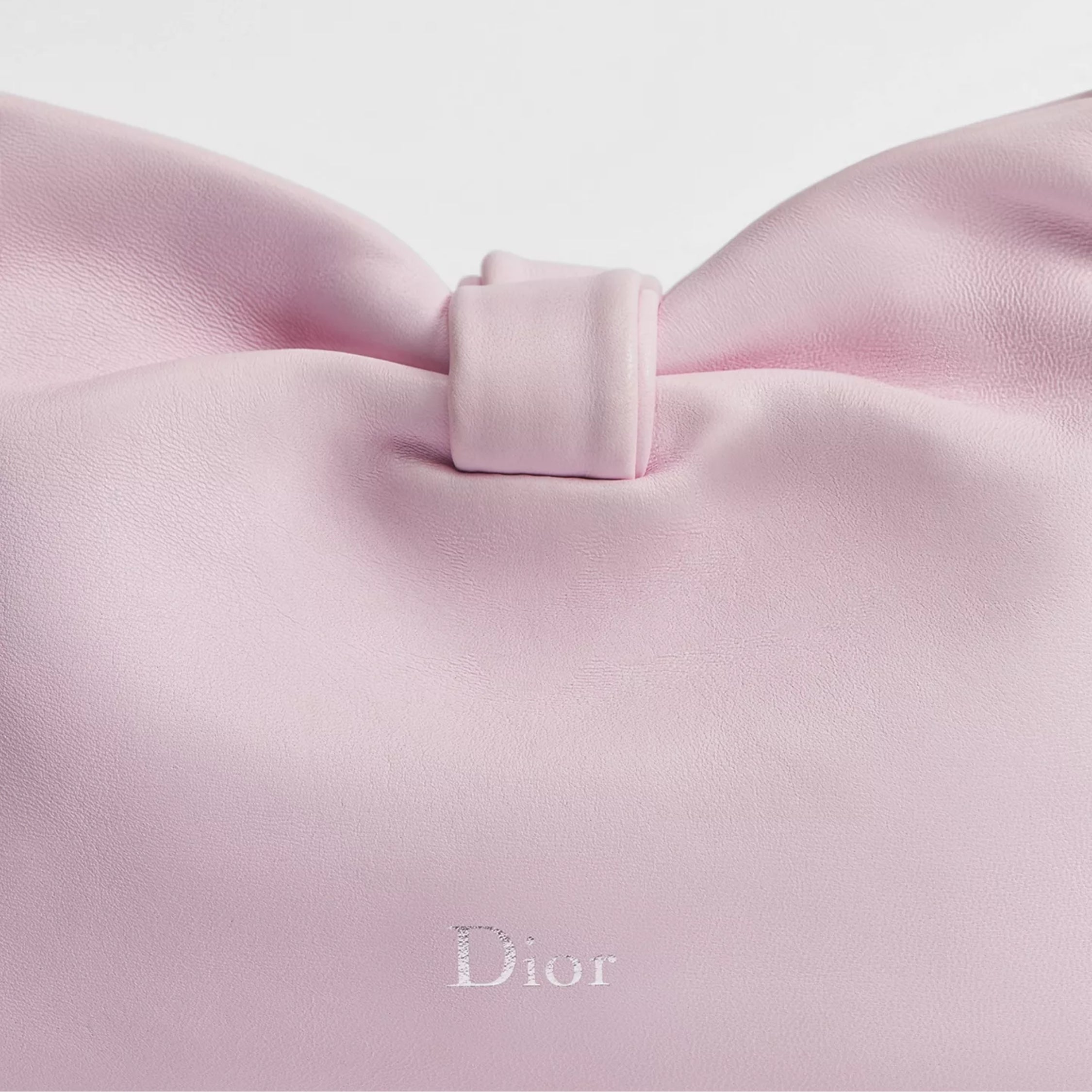 Small Dior Bow Bag Rose Songe lambskin