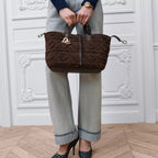 Cocoa Macrocannage Suede Goatskin