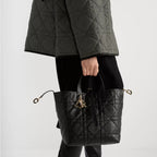 Black Macrocannage Calfskin