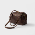 Prada Carry antiqued leather top-handle mini-bag