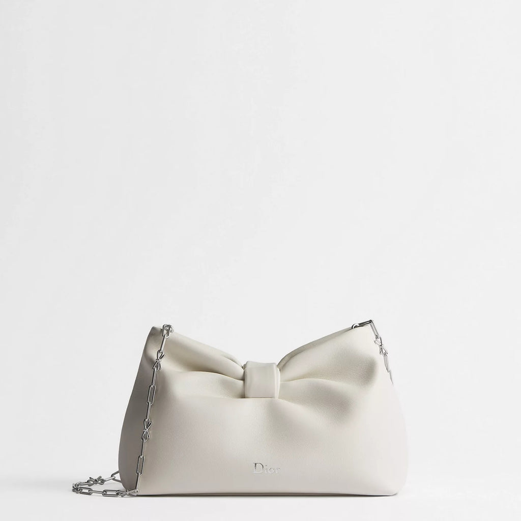 Small Dior Bow Bag Latte Lambskin