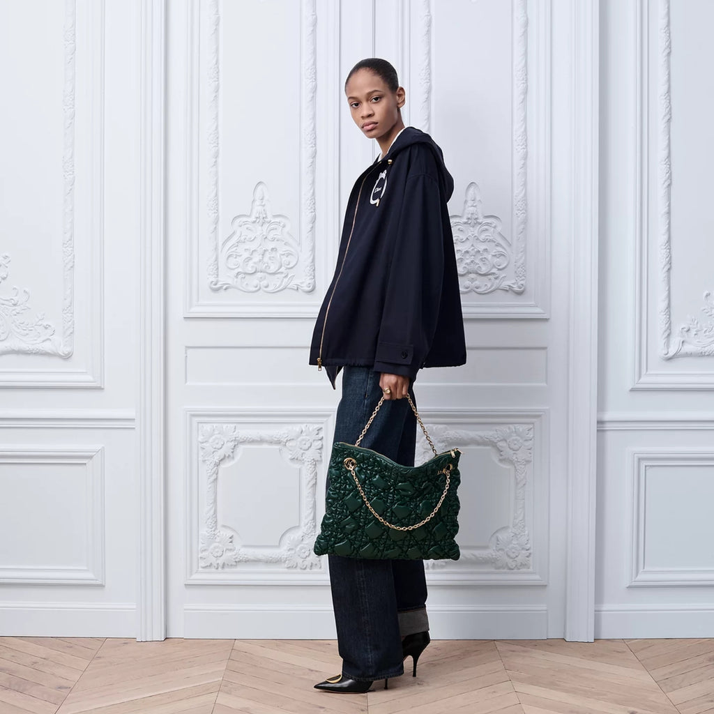 Medium Dior Crunchy Bag.Forest Bloom Puffy Macrocannage Calfskin