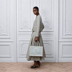 Céleste Blue Dior Oblique Washed Embroidery and Ecru Dior Médaillon