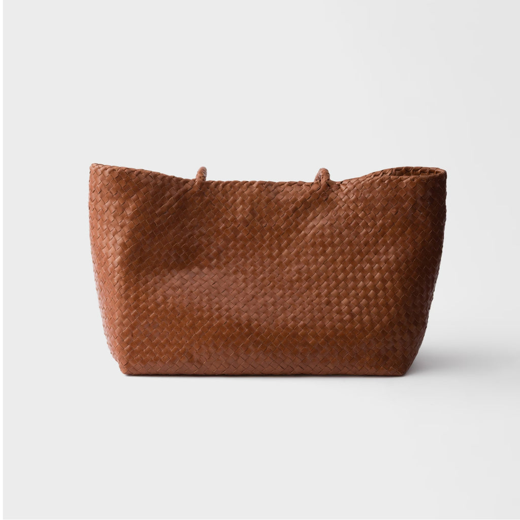 Large leather tote bag