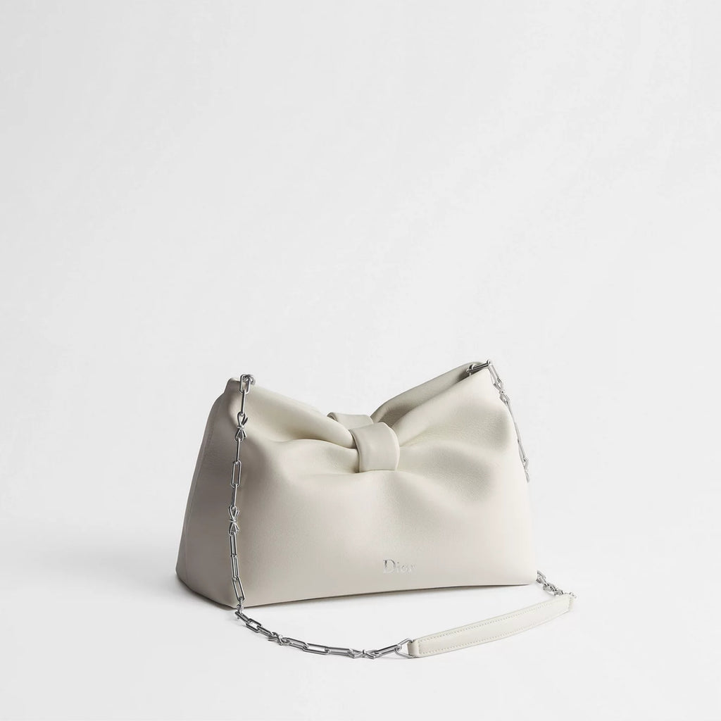 Small Dior Bow Bag Latte Lambskin